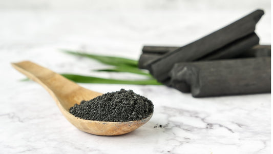 Activated charcoal is what makes Diaper dust, the diaper deodorizing powder work so well